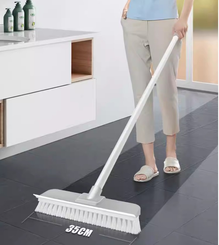 地板刷二合一地刷子长柄刷厕所浴室硬毛洗地清洁瓷砖刮水卫生间刷