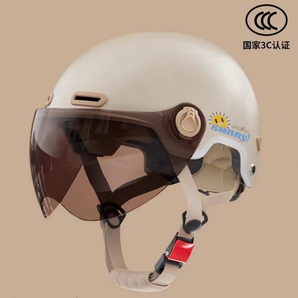 新国标3C认证电动车头盔四季通用安全帽电瓶车头盔安全轻便半盔