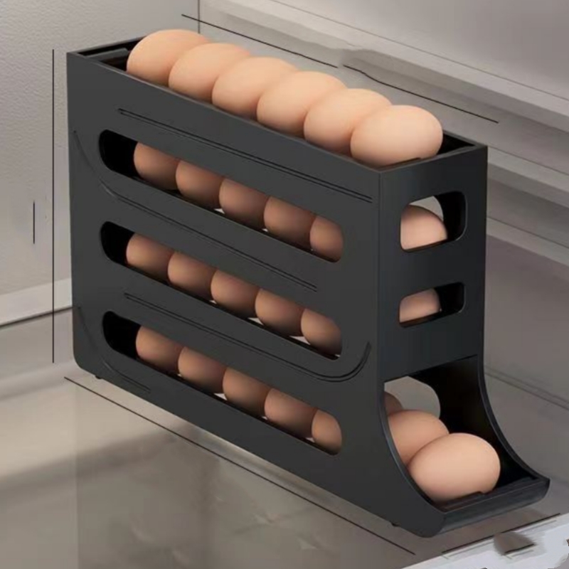 四层滑梯鸡蛋收纳盒冰箱侧门收纳盒滚蛋鸡蛋架托自动滚蛋鸡蛋盒