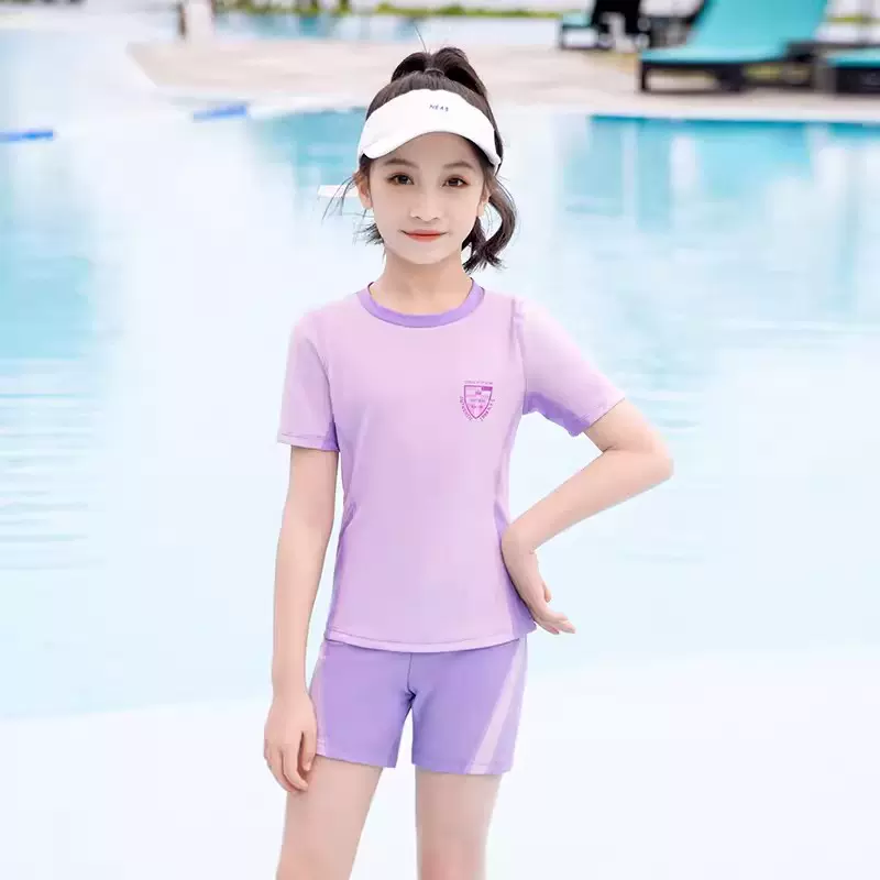 儿童泳衣女童中大童分体防晒泳装女孩2024新款夏季专业游泳衣装备
