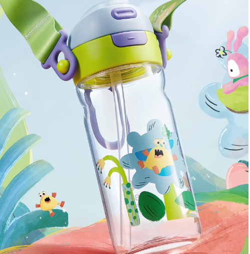 babycare运动儿童水杯吸管直饮杯夏季男女孩幼儿园上学专用水壶