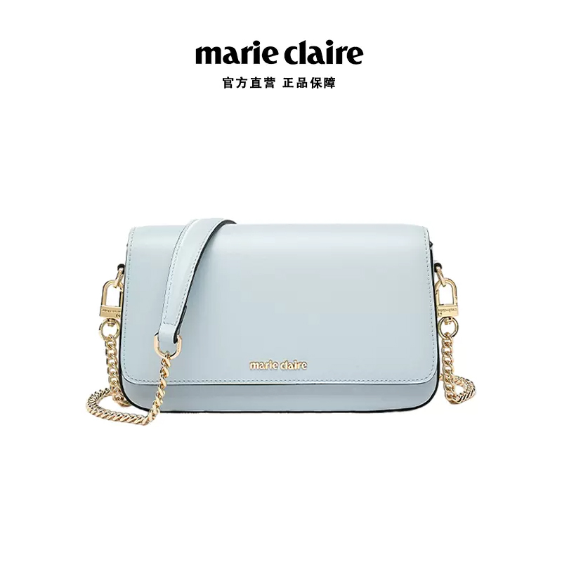 法国Marie Claire嘉人品牌斜挎包时尚链条真皮女包高级感单肩包包