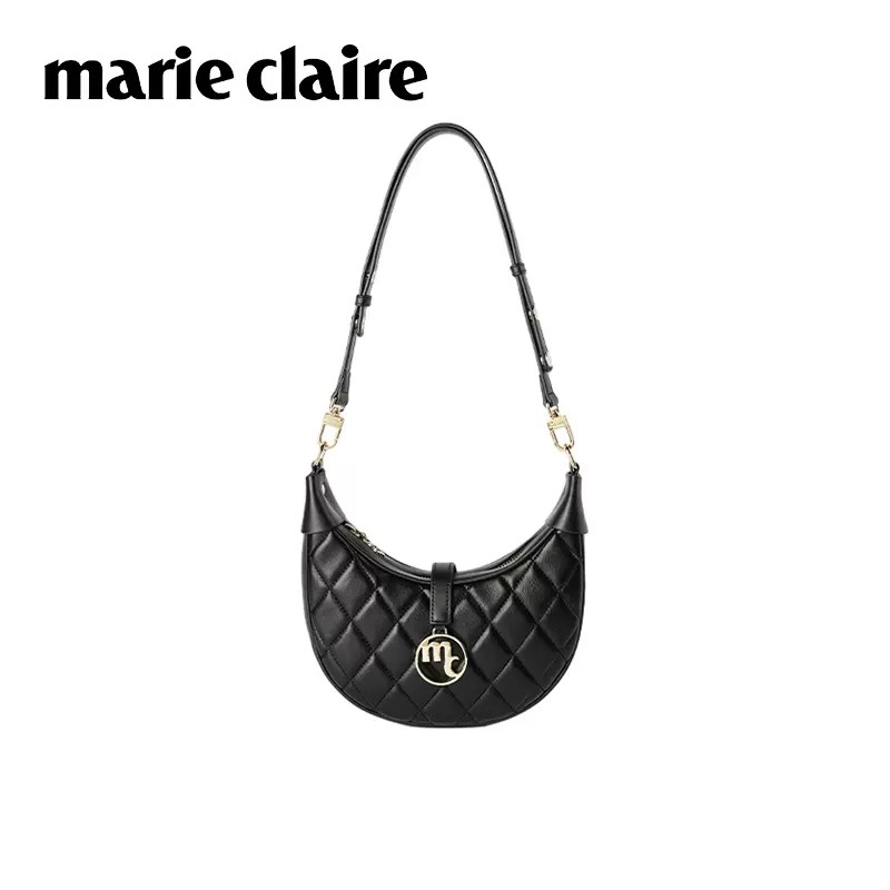 法国Marie Claire嘉人品牌腋下包时尚新月包包高级感单肩真皮女包
