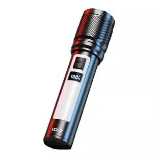 沃尔森手电筒强光可充电小型便携超亮远射户外照明家用多功能激光