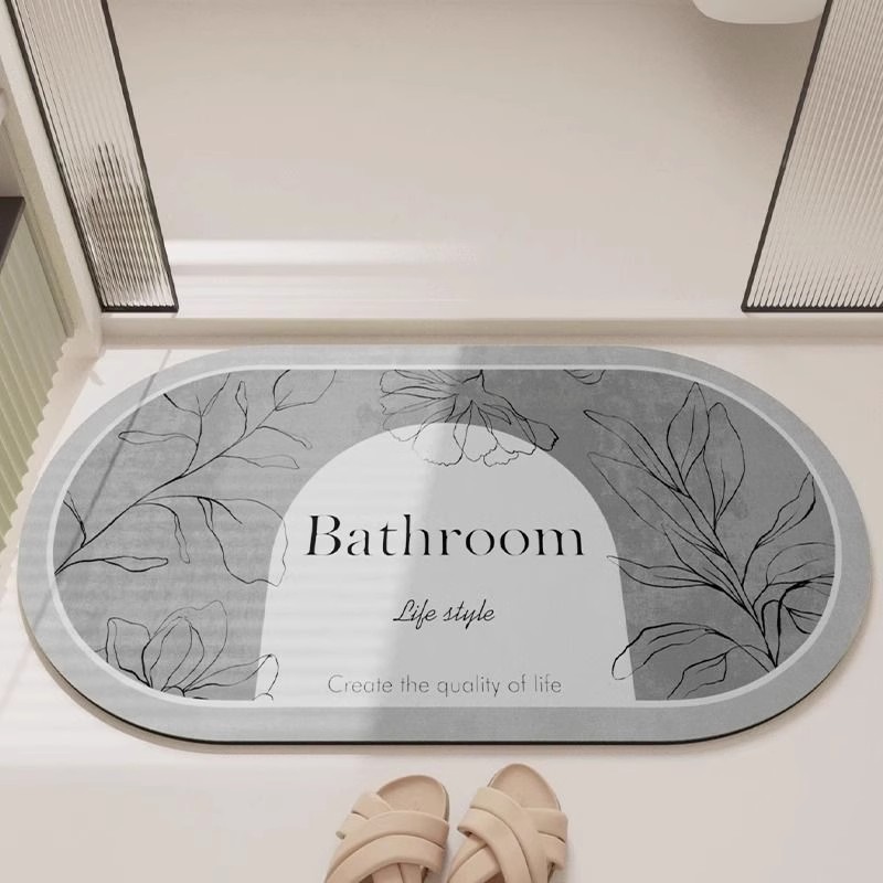 软硅藻泥浴室吸水地垫卫生间速干地毯门口防水垫子脚垫防滑卫浴