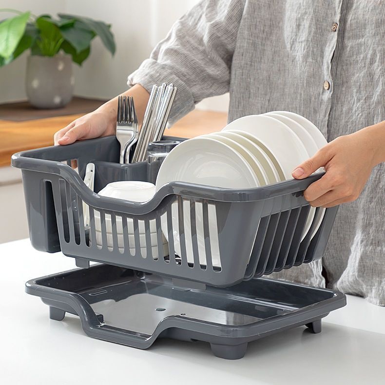 厨房沥水碗架大号碗碟收纳架家用放碗收纳箱置物架碗筷沥水托盘