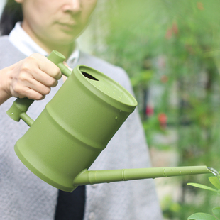 竹筒长嘴浇水壶园艺养花绿植塑料洒水壶庭院家居专用淋花壶喷水壶