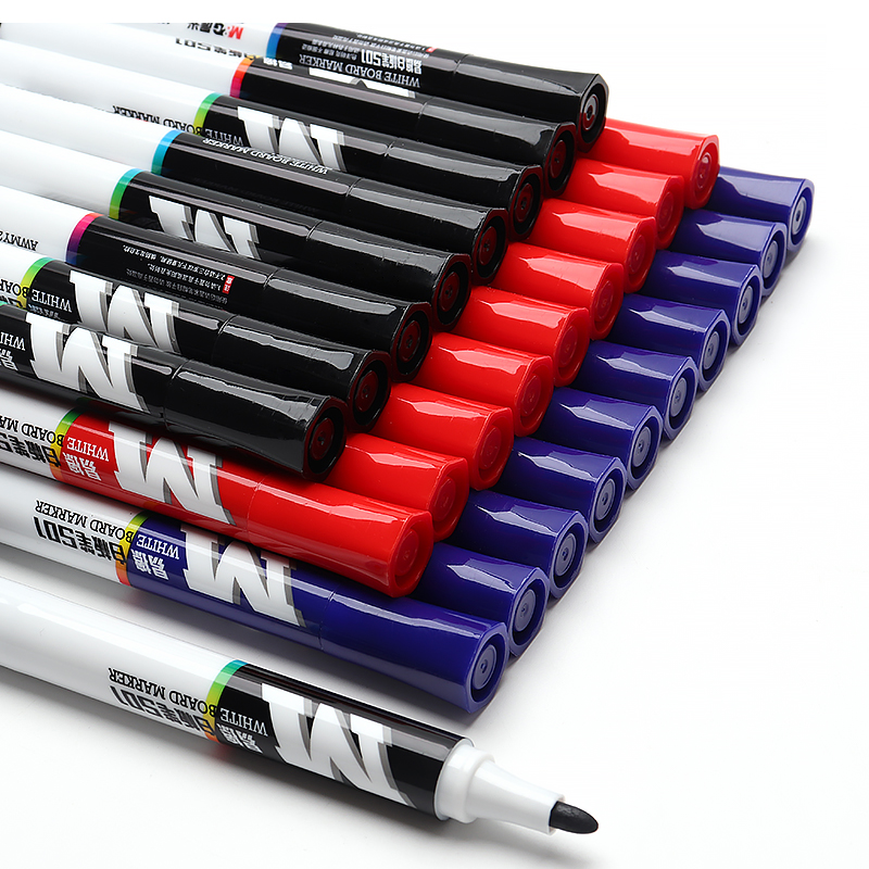 晨光白板笔可擦儿童无毒黑色大容量教师用彩色红蓝黑板笔水性记号笔