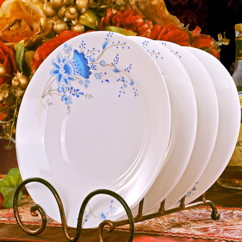 盘子餐具陶瓷碗盘家用盘子创意碟子北欧餐具菜盘子水果盘4件套