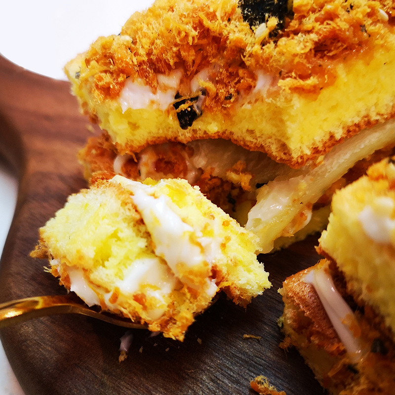 糕叔肉松大贝蛋糕海苔肉松面包网红小贝网红零食肉松包