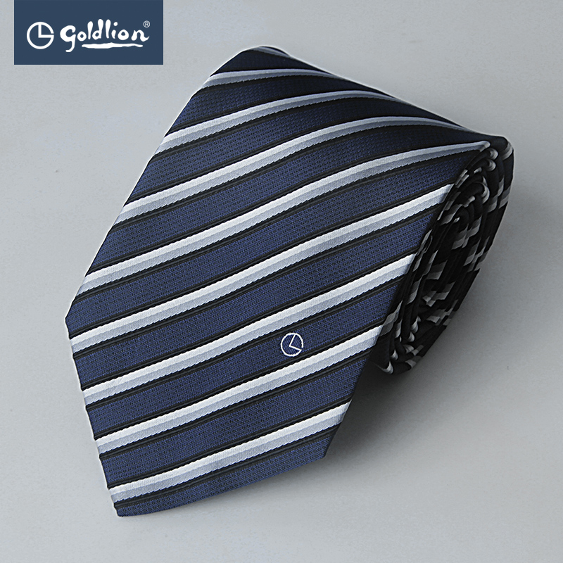 goldlion金利来纯色男士商务休闲精致斜纹挺括有型色织正装领带