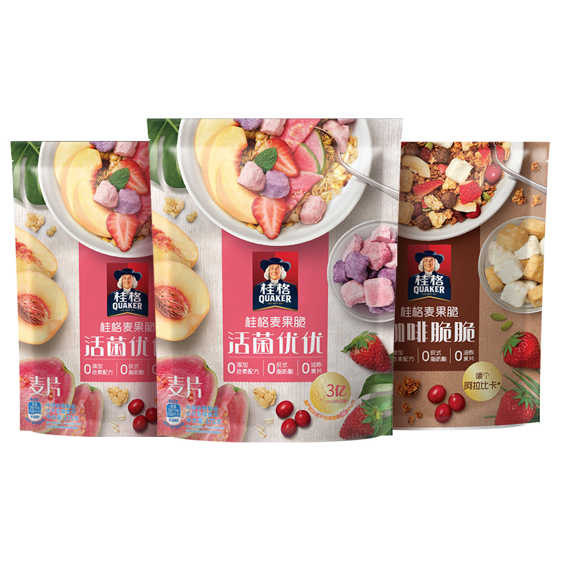 【邓伦同款】桂格活菌咖啡麦果脆750g