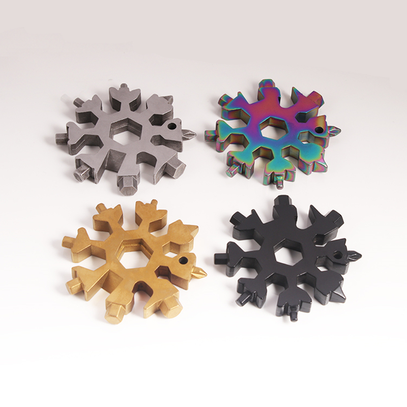 多功能雪花扳手不锈钢内六角万用18合一八角扳手随身便携式小工具