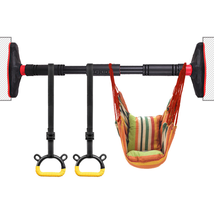 家用室内单杠儿童可伸缩免打孔吊环吊床