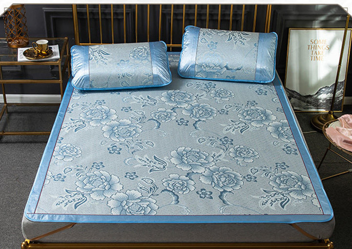 1.8m床冰丝席可折叠单人学生0.6米草席子凉席软凉席可机洗水洗