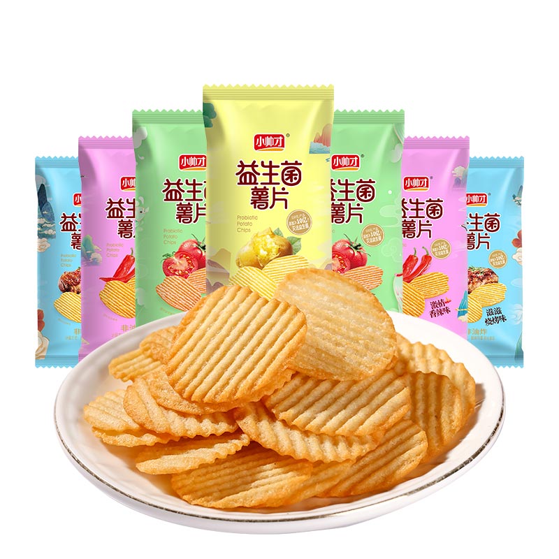 小帅才益生菌薯片办公室小吃食品4包